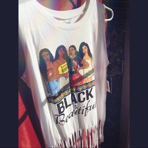 Black is Beautiful Fringe Top